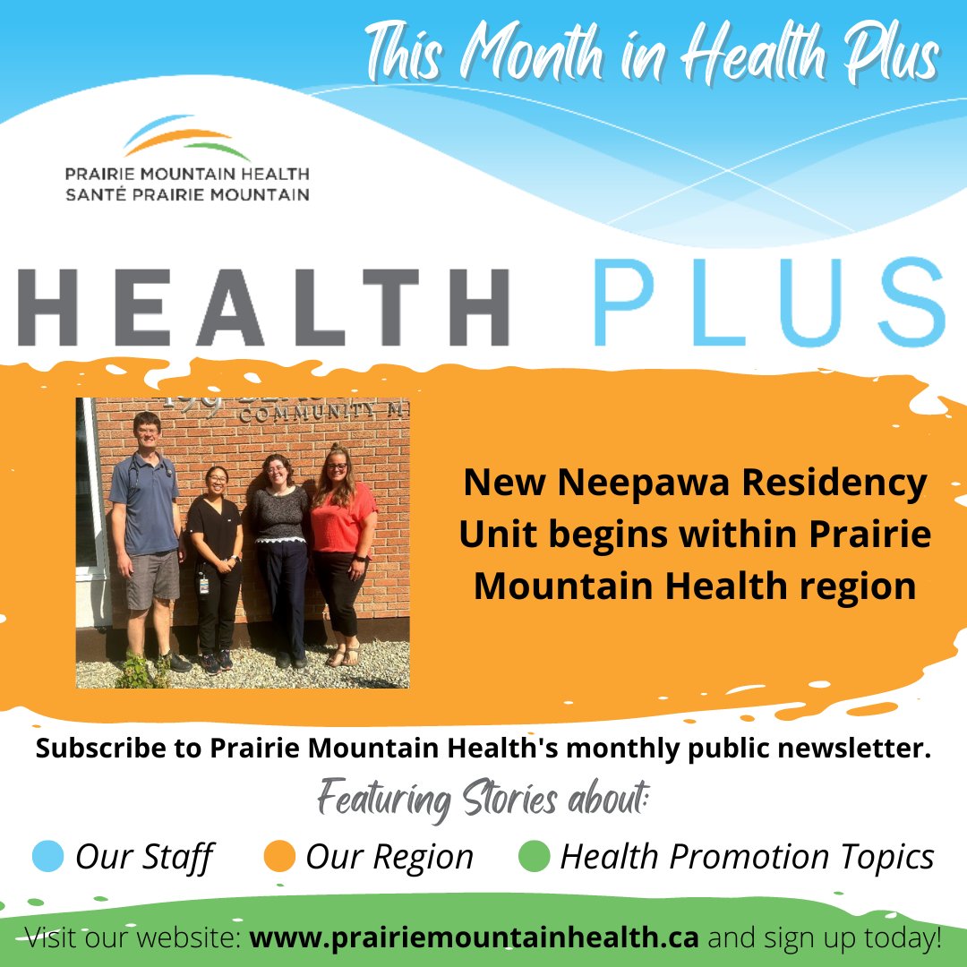 PrairieMtHealth's tweet photo. PMH continues to support efforts to enhance access to physician and primary care services in the region. In early July a third residency program got underway in the region in Neepawa.  Read more: https://t.co/ReearJDBRR https://t.co/sxSCw7wVcQ
