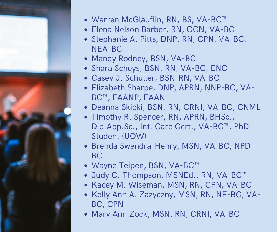 Vascular Access Certification Corporation (@vacccert) on Twitter photo We’re just a few weeks out from this year's AVA Scientific Meeting. We’re excited for all the VA-BC™ speakers sharing their vascular access knowledge in Denver. Congrats on this achievement! We’re just a few weeks out from this year's AVA Scientific Meeting. We’re excited for all the VA-BC™ speakers sharing their vascular access knowledge in Denver. Congrats on this achievement!