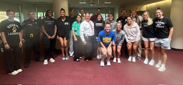 BloomuPD's tweet photo. Coffee with a Cop - thank you to all our great athletes and coaches who came out today to be with our great officers! https://t.co/tv6iwbqyPW