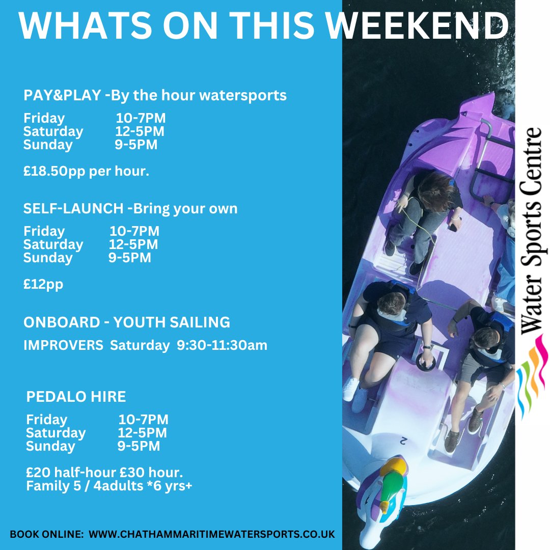 CMTWatersports's tweet photo. Here's what's on this weekend.
Get booking.... https://t.co/omSeogjZLV https://t.co/RCVkB5tAYo