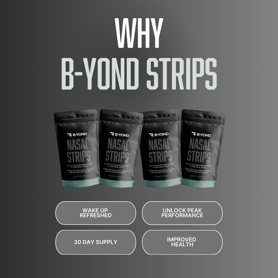 b_yondp's tweet photo. Breathe Easy, Sleep Better.
We’re excited to introduce our brand-new BYOND Nasal Strips — your simple solution for a better night's sleep, clearer breathing and peak performance!
#BYOND #byondperformance #cbd #cbdoil #mushroomblend #nootropics #health #wellness #lifestyle https://t.co/0GdeL5BhgL