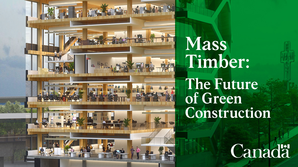 NRCan's tweet photo. Mass timber is key to #BuildingTheTransition to low-carbon construction in Canada. It’s natural, renewable and sustainable, with a lighter carbon footprint than traditional materials. Learn more about its potential: https://t.co/KTKAkGGJA1
#WGBW24 https://t.co/WjpdmpgmqI