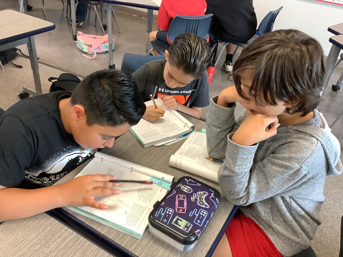 AlisonBento7's tweet photo. 6th GRADE in ACTION with REVEAL Math!  Using reasoning to respond to DOK 3 tasks with peer collaboration of strategies, academic language, and evidence! OUTSTANDING WORK TODAY! @LHSchools https://t.co/y6T0wEZUYR