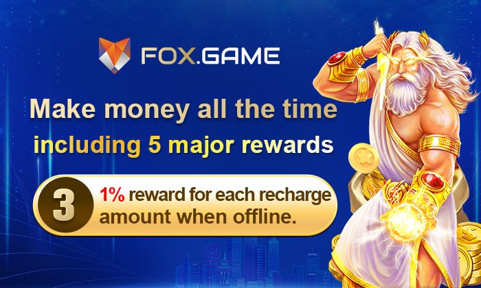 FoxGame_VIP's tweet image. 1% reward for each recharge amount from your referral even when offline. 💵

OFFICIAL FOX GAME LINKS:
📷 001fox.com
📷 002fox.com
📷 111fox.com
📷 222fox.com

#Foxgame #onlinecasino #games #casinoonline