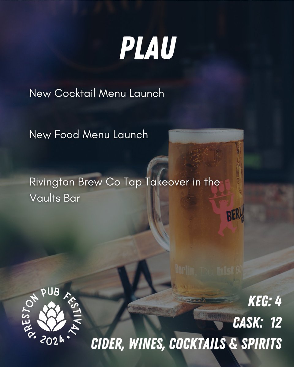 Plau for #PrestonPubFestival2024