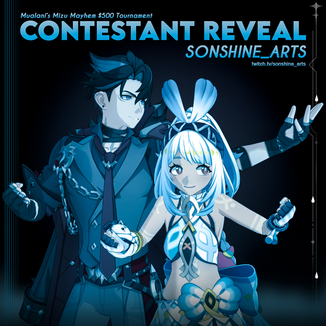 sidneymar (@sidneymar11) on Twitter photo CONTESTANT REVEAL: <a href="/sonshine_arts/">your little ray of sonshine ☀️</a> ⚔️
Tune in this 15 Sep to watch and support as Sonshine_Arts competes in Mualani's Mizu Mayhem for a share of $500 in Genshin Impact!
#GenshinImpact #Natlan #Mualani #Wriothesley CONTESTANT REVEAL: <a href="/sonshine_arts/">your little ray of sonshine ☀️</a> ⚔️
Tune in this 15 Sep to watch and support as Sonshine_Arts competes in Mualani's Mizu Mayhem for a share of $500 in Genshin Impact!
#GenshinImpact #Natlan #Mualani #Wriothesley
