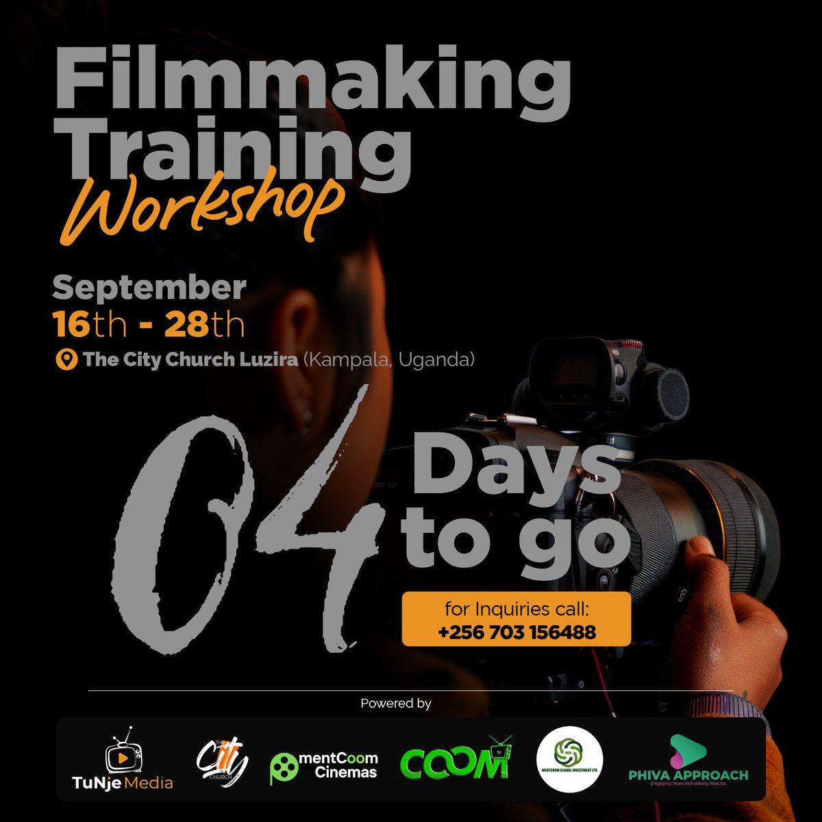 TuNjeMedia's tweet photo. We are 4 days away from our filmmaking training!
Join our WhatsApp group using the link provided to plan properly.
https://t.co/J7infeHPFX

If you have any questions, feel free to contact us directly on
email: tunjemedia@gmail.com
Call: +256703156488 | +256788654750 https://t.co/pNvf6Doh3n