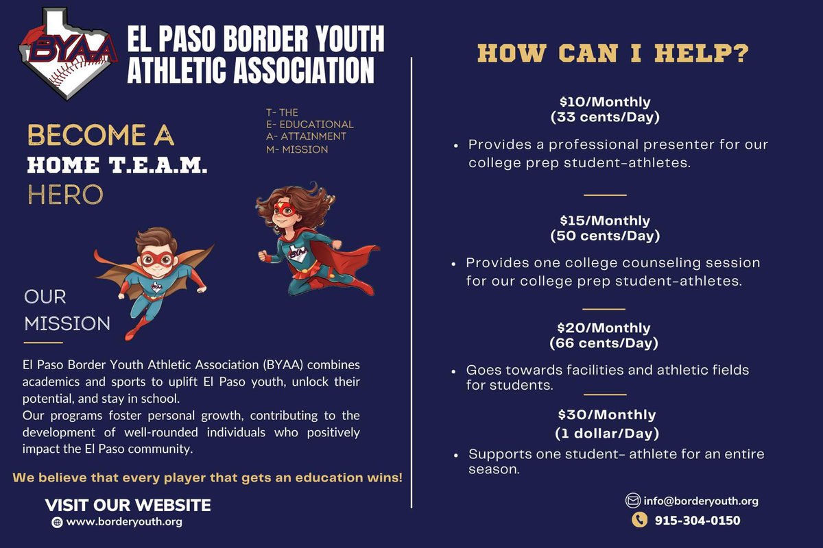 El Paso Border Youth Athletic Association tweet media