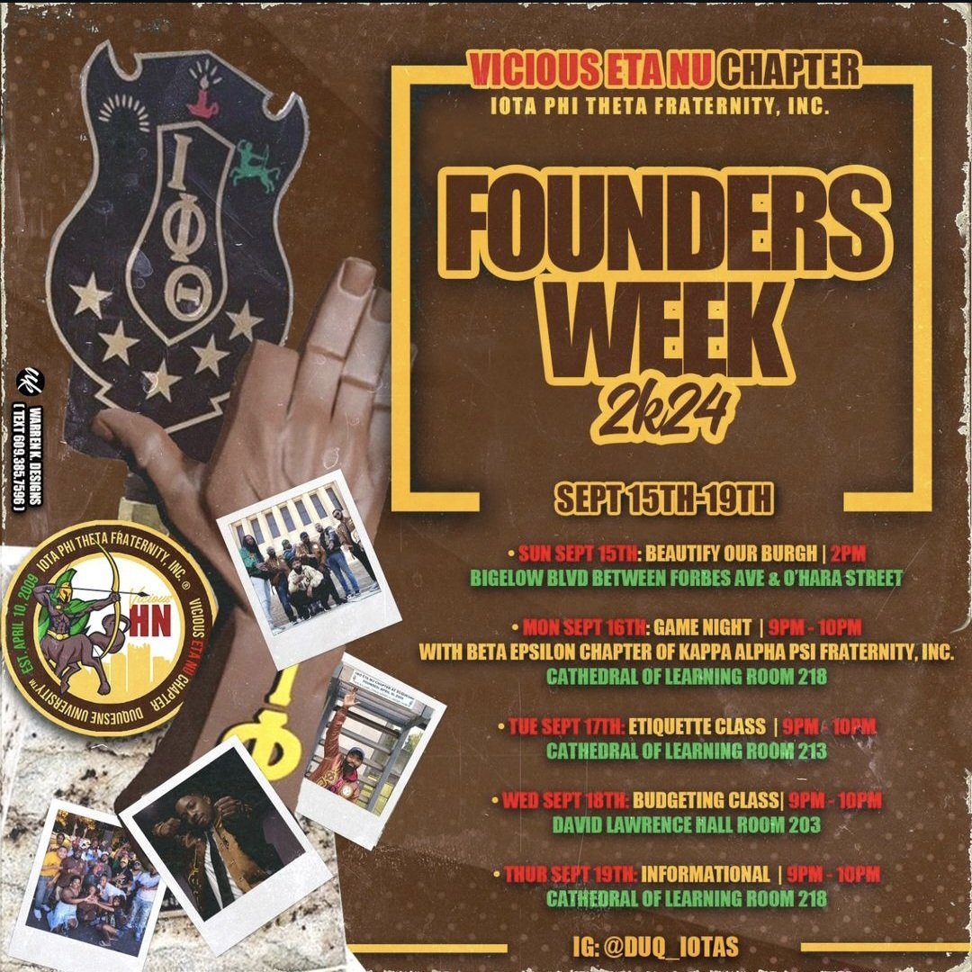 IotaMastermind1's tweet image. Support @EtaNu_Iotas during their Founders' Week of events beginning on Sunday. 

#IotaPhiTheta  #IPT1963 #EtaNu #FoundersWeek