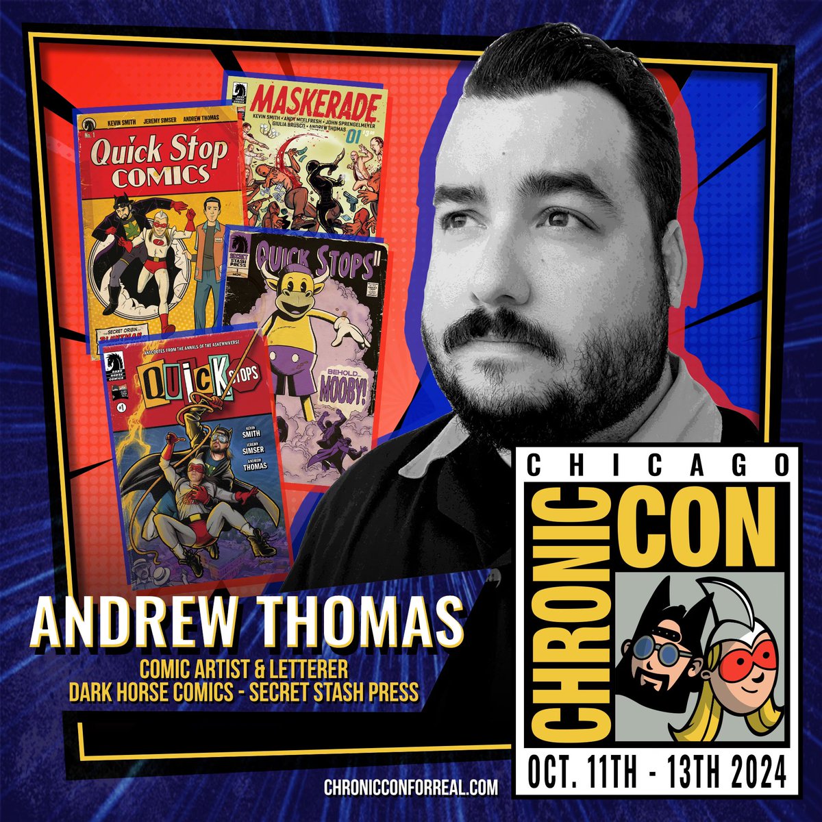 chronic con (@chroniccon4real) on Twitter photo Get ready, Chronic Con fans! We’re thrilled to unveil three incredible artists who bring everything visual for View Askew to life!
Everybody please welcome <a href="/Captain_RibMan/">ᴄᴀᴘᴛᴀɪɴ ʀɪʙᴍᴀɴ - John Sprengelmeyer</a>, Nate Gonzales and <a href="/fatmanscomics/">Andrew Thomas</a> to our lineup! Get ready, Chronic Con fans! We’re thrilled to unveil three incredible artists who bring everything visual for View Askew to life!
Everybody please welcome <a href="/Captain_RibMan/">ᴄᴀᴘᴛᴀɪɴ ʀɪʙᴍᴀɴ - John Sprengelmeyer</a>, Nate Gonzales and <a href="/fatmanscomics/">Andrew Thomas</a> to our lineup!