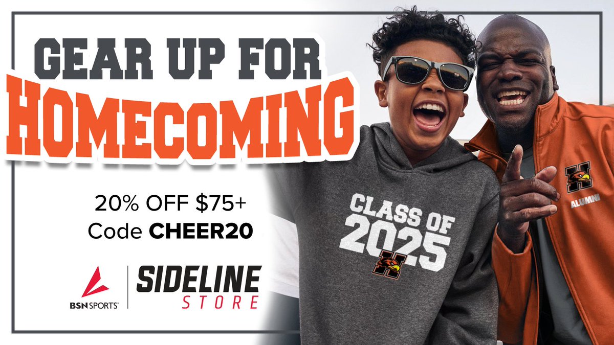 Celebrate your school spirit your way. Pick the styles and accessories you want, the designs you want, and save 20% off. Use code CHEER20 now thru Monday at your Nighthawks Store. sideline.bsnsports.com/schools/pennsy…