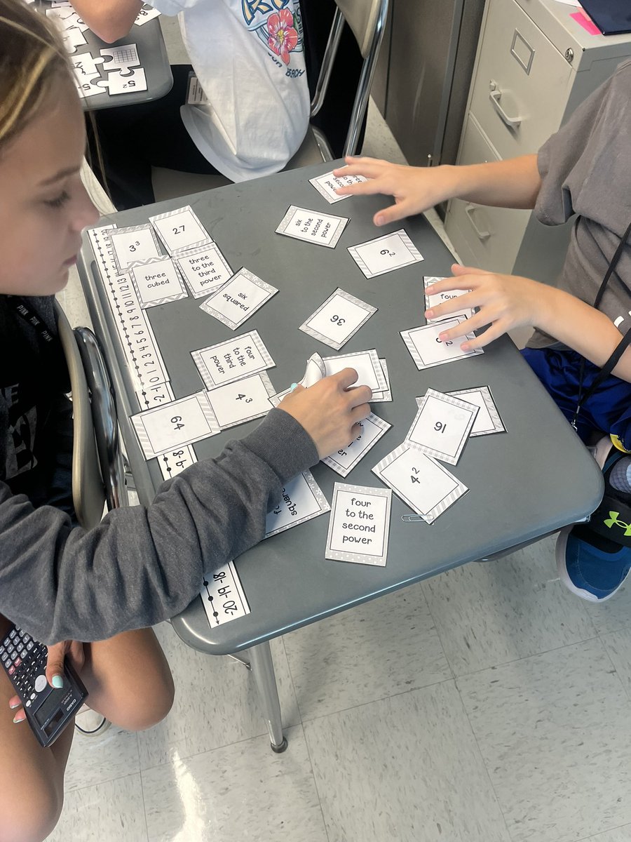 Working on powers, exponents, and identifying perfect squares 🟪 <a href="/ThompsonMSpride/">Brian Currie</a>