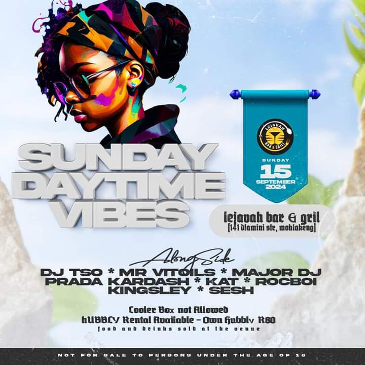 DeejayKingsley's tweet photo. This weekendβ¦
Fri 13th Sep
π #MajovasPlace (Mohlakeng) #FillUpFridays
Sat 14th Sep
π #DJsHangoutSessions (Mohlakeng) #PokstaBirthdayHangout
Sun 15th Sep
π #LejavabarAndgrill (Mohlakeng) #SundayDaytimeVibes
#Spirit βπΎ https://t.co/xZHC5pmryv