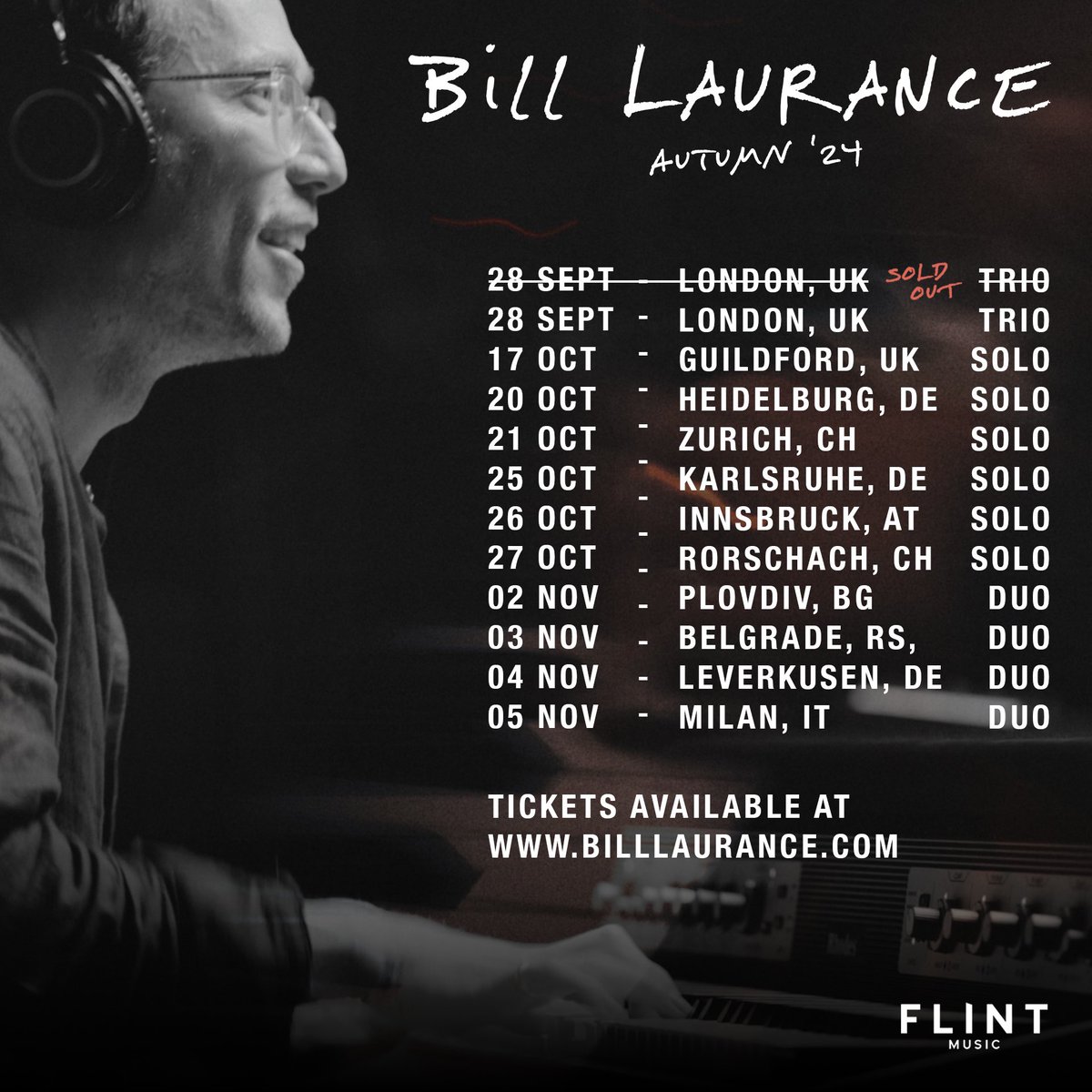 Bill Laurance (@billlaurance) on Twitter photo Coming up this autumn Iāll be performing at <a href="/SoulMamaLondon/">Soul Mama London</a> with the trio. Early show sold out. Final tix for the late show!
Then heading out for a number of solo shows and duo shows with Michael League. Link in the bio! Coming up this autumn Iāll be performing at <a href="/SoulMamaLondon/">Soul Mama London</a> with the trio. Early show sold out. Final tix for the late show!
Then heading out for a number of solo shows and duo shows with Michael League. Link in the bio!