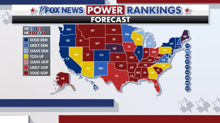 PpollingNumbers's tweet photo. 🚨 #New Fox rating changes - Presidential election 

Georgia - Lean 🔴 ➡️ Tossup 🟡
N. Carolina - Lean 🔴 ➡️ Tossup 🟡 https://t.co/j6sU2VFpgh