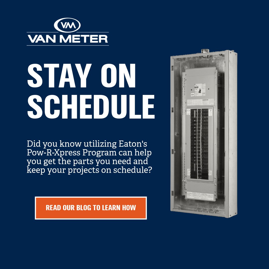 VanMeterInc's tweet image. Looking for one of these @ETN_Electrical panelboards (👇) but lead times are delaying your project? 

We have a simple solution to keep your project on schedule! 

Learn more👇
bit.ly/4e1rq2b

#Panelboards #CircuitProtection #PowRXpress