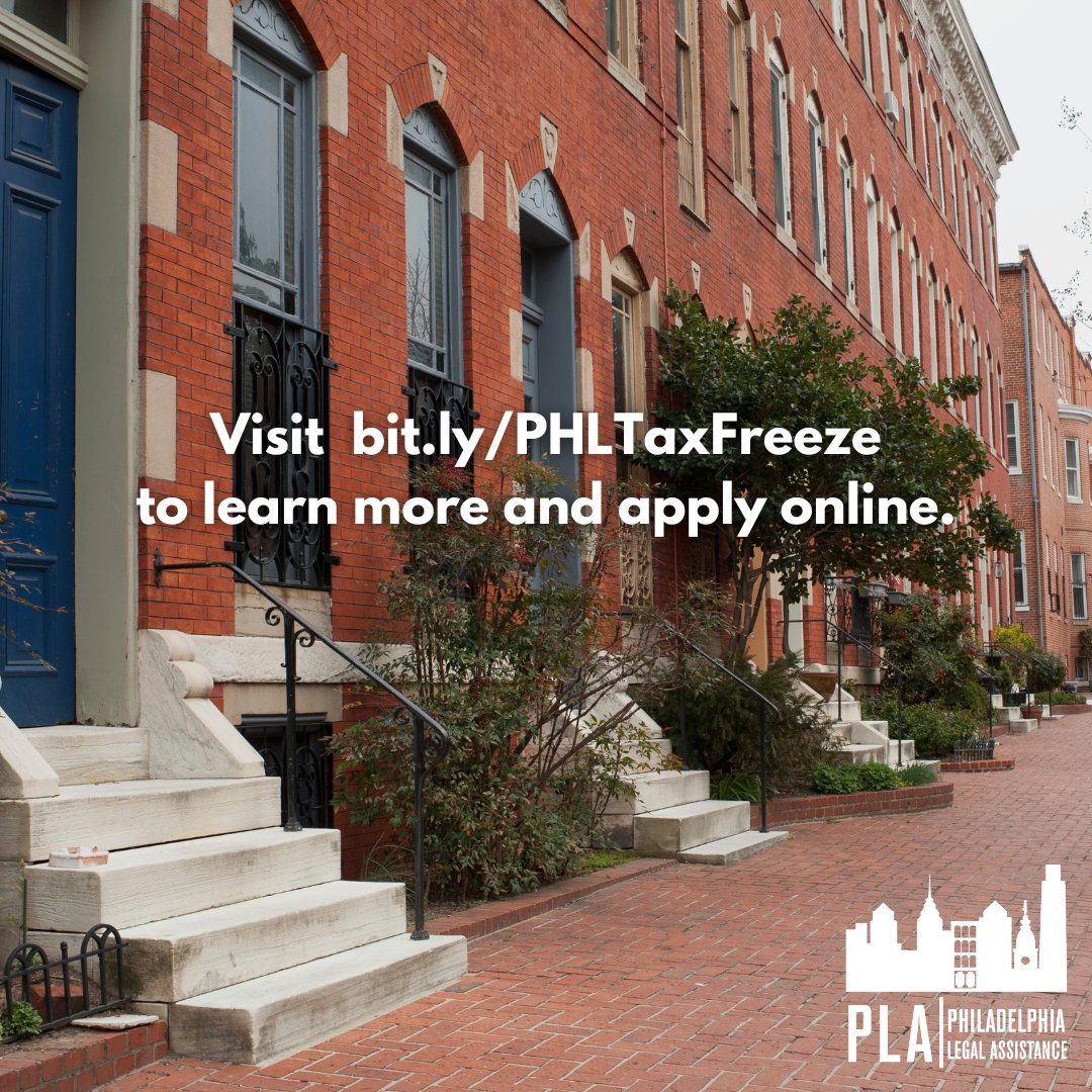 Attention! Philadelphia is now accepting applications for low-income Real Estate tax freezes. Apply online or learn more at bit.ly/PHLTaxFreeze