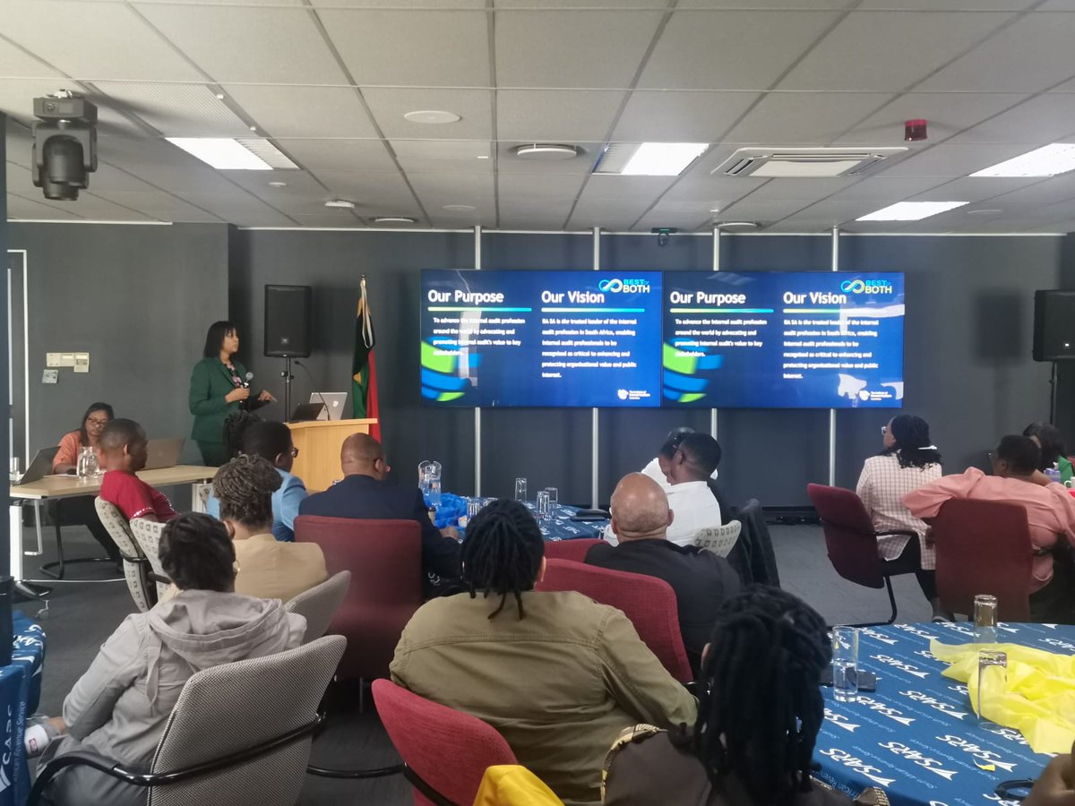 IIASOUTHAFRICA's tweet photo. We are thrilled to share highlights from the recent SARS Internal Audit Townhall Event, where our CEO, Arlene-Lynn Volmink, delivered a powerful keynote address on 'Agile Auditing.'
#AgileAuditing #LeadershipInAudit #IIASA #SARS #InternalAudit #AuditProfession https://t.co/jTrxhtmPuh