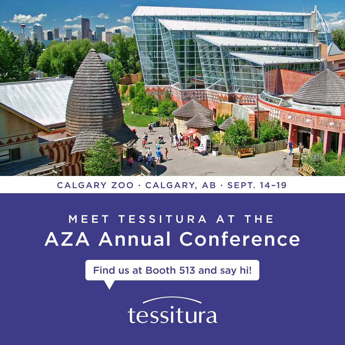 We’re heading to Alberta, Canada, in a few days for the <a href="/zoos_aquariums/">AZA</a> Annual Conference ! So excited to be hosted by <a href="/tessnetwork/">Tessitura</a> member organization <a href="/calgaryzoo/">Calgary Zoo</a>. Find us at Booth 513 to chat all things admissions, fundraising, membership and CRM. 🎟️✨ #AZA2024 #AZAConference