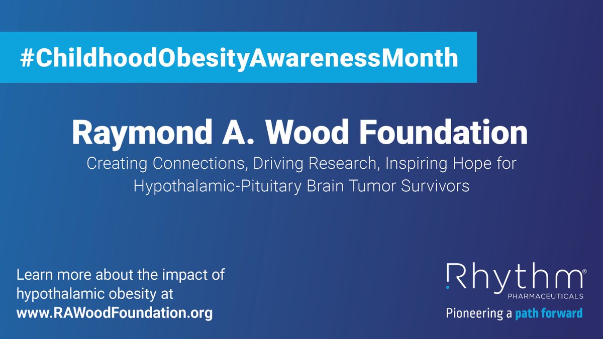 RhythmPharma's tweet image. This National #ChildhoodObesityAwarenessMonth, we recognize that not all obesity is the same. #Hypothalamic #obesity is a rare, acquired form of severe obesity that occurs rapidly following damage to the hypothalamic region of the brain.