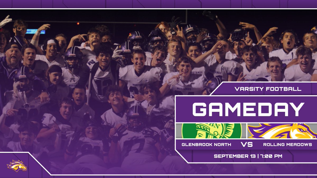 🚨Friday Night Lights! First home game, Friday September 13th @ 7PM! Pack the stands as your Varsity Football takes on Glenbrook North. Can't make the game? Catch all the action here: rmhsmustangmedia.com/streaming/ #GoldOut #CalsAngels 🪽