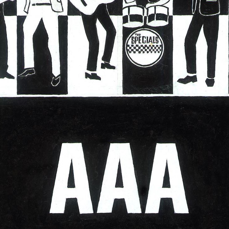 horacepanterart's tweet photo. Full reveal on Saturday for 11am release on Sunday morning. This one is more 2 Tone imagery… the black and white that everyone is familiar with… Horace X #tourpass #popart #timededition #thespecials #memorabilia #musictours #laminates #accessallareas #2tone #ska https://t.co/CLbm0udv5T