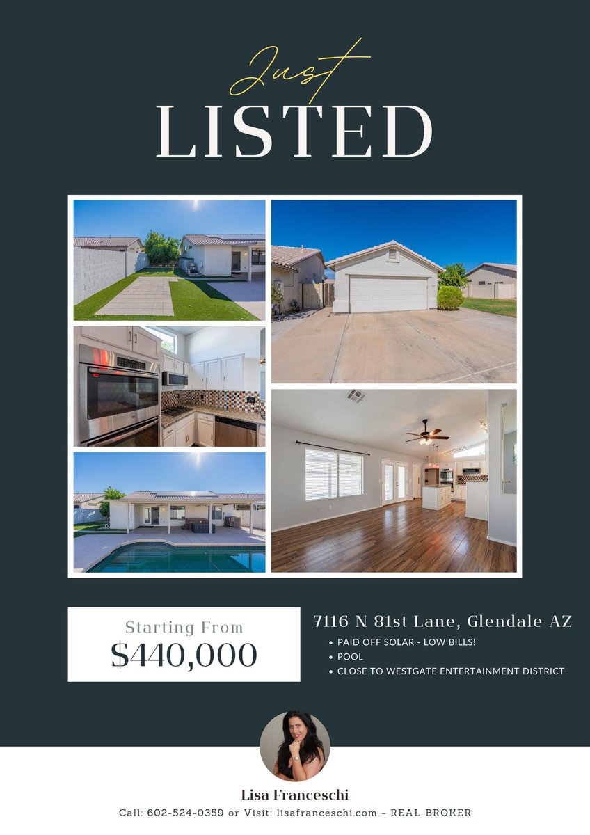 LisaFranceschi_'s tweet photo. BEAUTIFUL and turn key ready!  
#justlisted #ListingAgent #glendalearizona https://t.co/04vCS1AT1k
