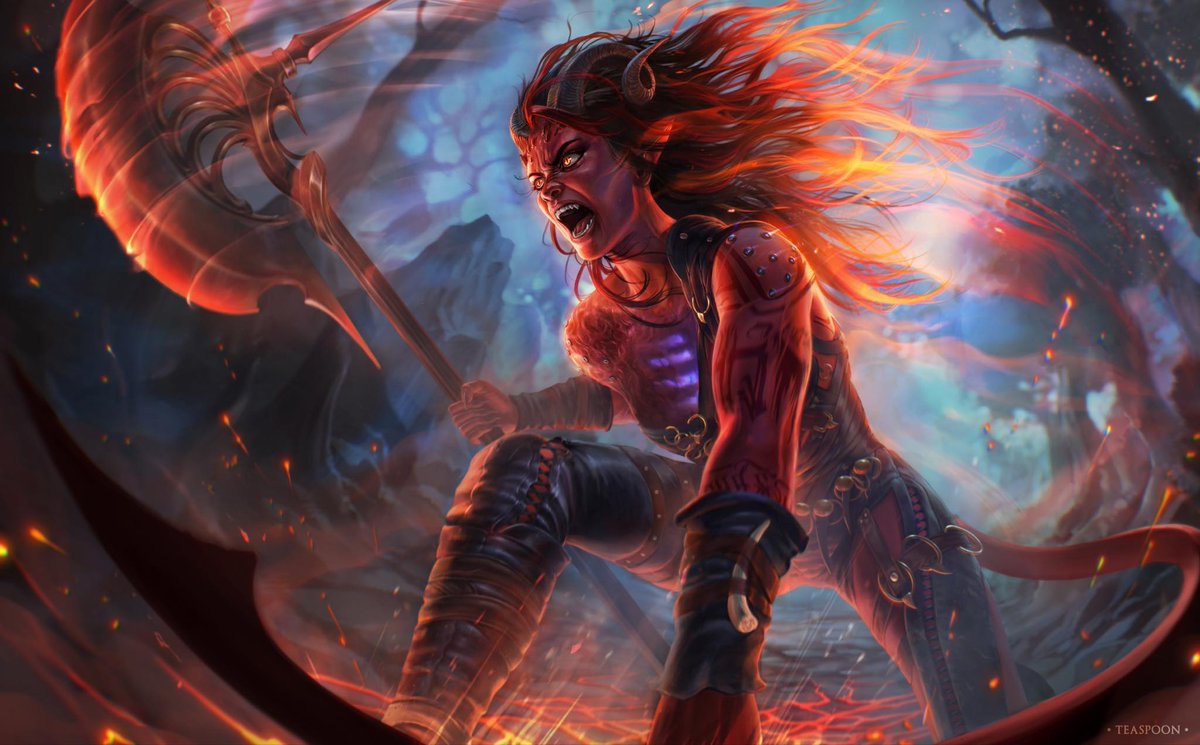 teaspoon_art's tweet photo. Karlach ! 🔥
It was so great to paint her 

#bg3 @larianstudios https://t.co/mWzA0pUAhd