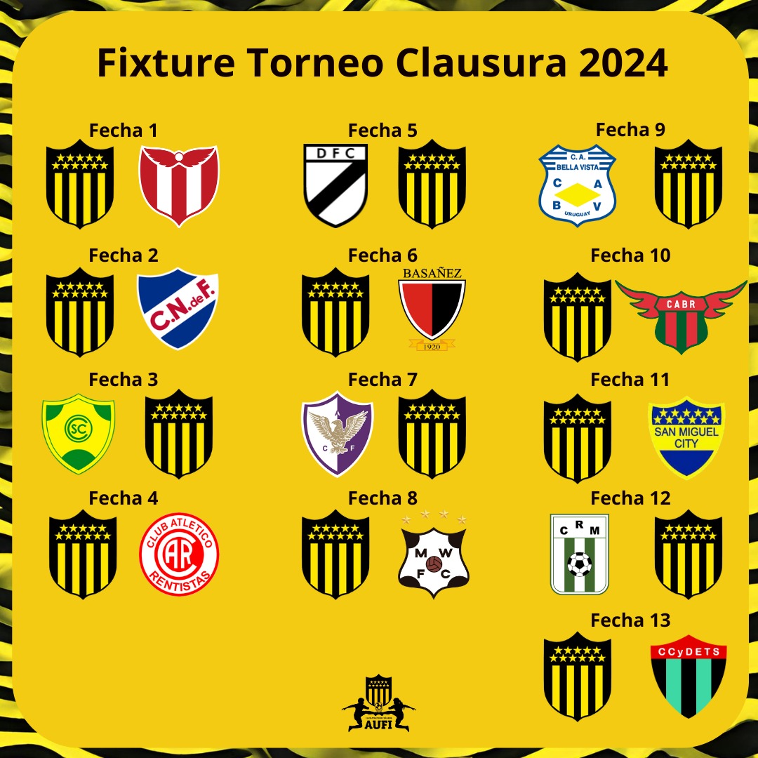 Se viene el Torneo Clausura y este es el fixture ⚽👦