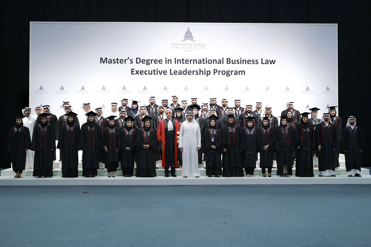 I attended the graduation ceremony for the latest cohort of the Master’s Degree in International Business Law Executive Leadership Program offered by the University of Paris II Panthéon-Assas in partnership with the DIFC Academy. We announced scholarships for graduates of the