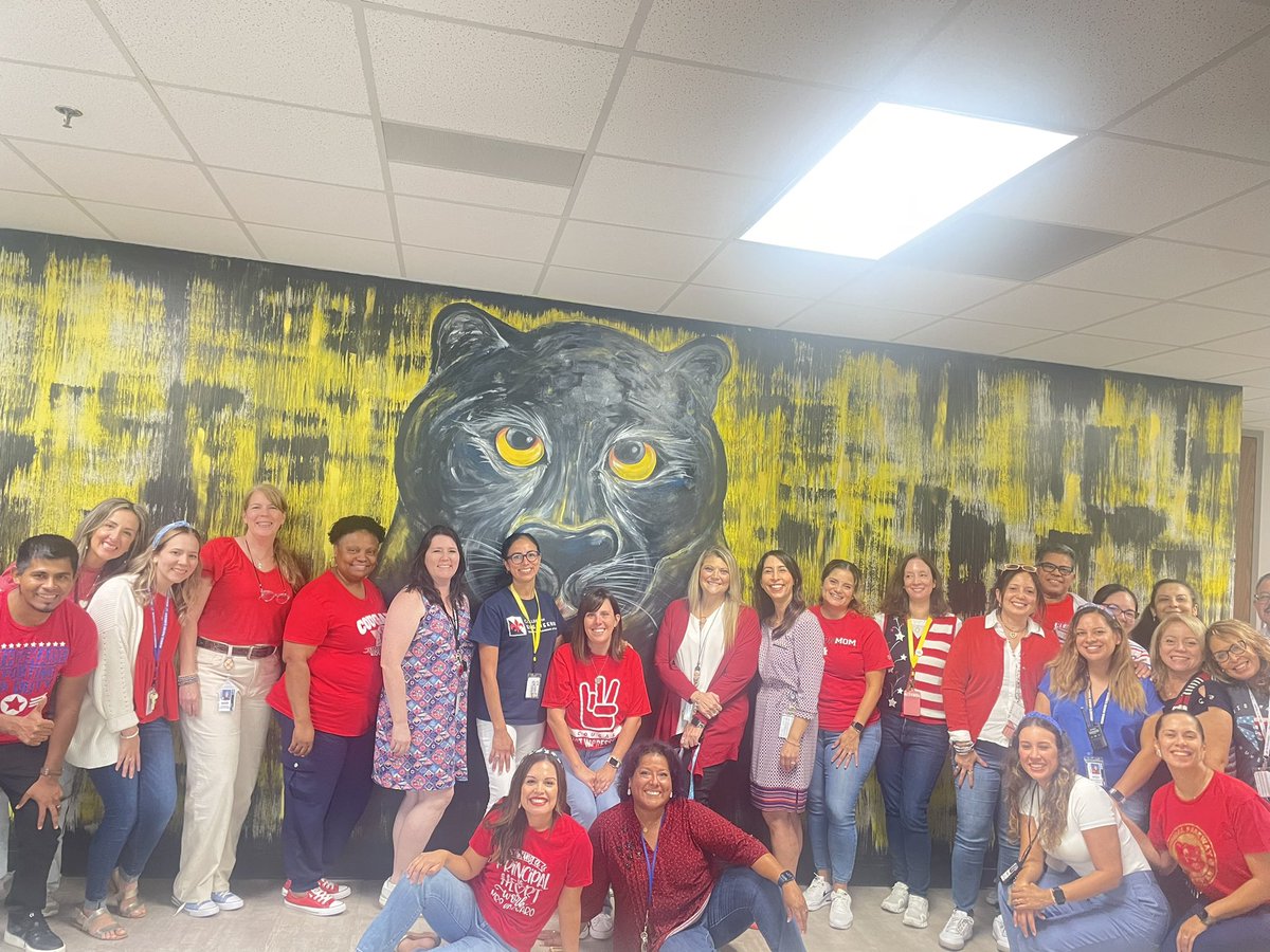 In honor of 9/11 MPE staff wore ❤️🤍💙! Panther pride !!!