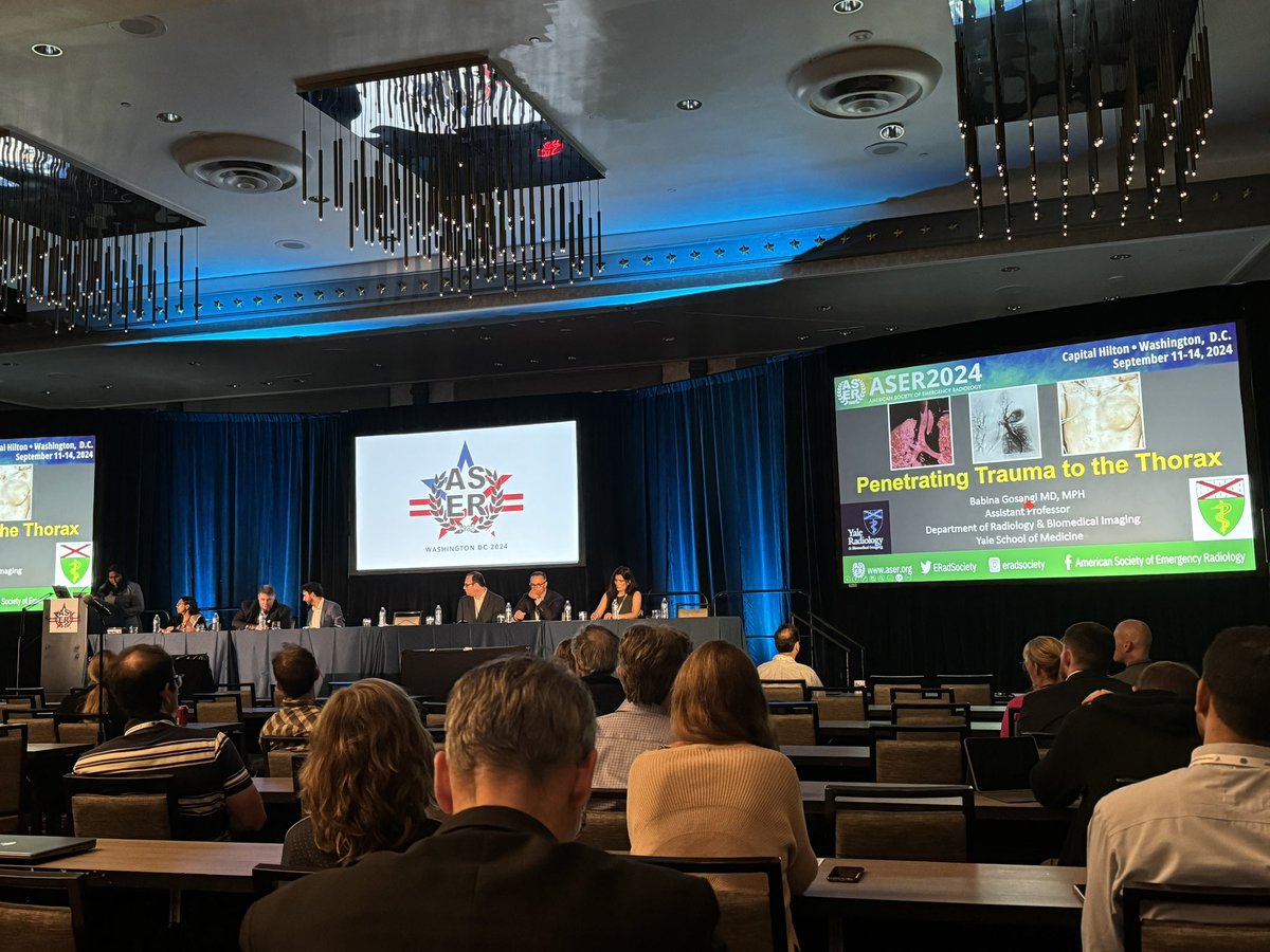 EmergRad's tweet image. #ASER24 : Excellent Trauma Chest session is underway.
#ASER2024 #Radres #MedEd #Emerg_Rad #Radiology #ED
@TraumaRad @Radiology911 @Sadiarq @CLebedis @EmergTraumaRad @KrystalArcherMD