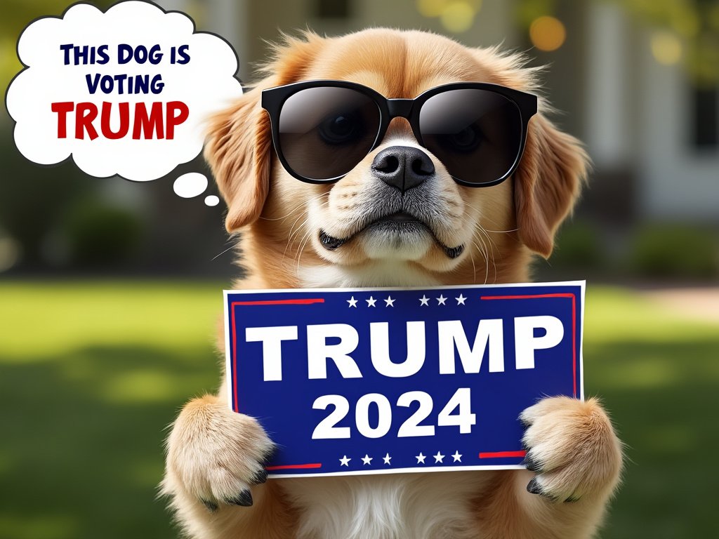 ToddMarks's tweet photo. Bow-wow-wow, yippie-yo, yippie-yay @realDonaldTrump #Dogs4Trump https://t.co/q8Cum0t7Jb