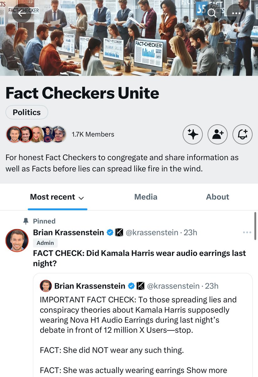 ShadowofEzra's tweet photo. A coalition of 1,700 liberals has come together on X to target conservatives with community notes on topics they disapprove of. 

The effort is spearheaded by the Krassenstein brothers, who ensured that anyone mentioning Kamala Harris's earrings received a permanent community note. 

Now, they are vowing to flag every account that speaks out against vaccines and child trafficking.

On election day, when the media prematurely declares Kamala Harris as the winner, this same group will be quick to slap a note on your account, insisting she’s the rightful victor.

This is what we are up against.