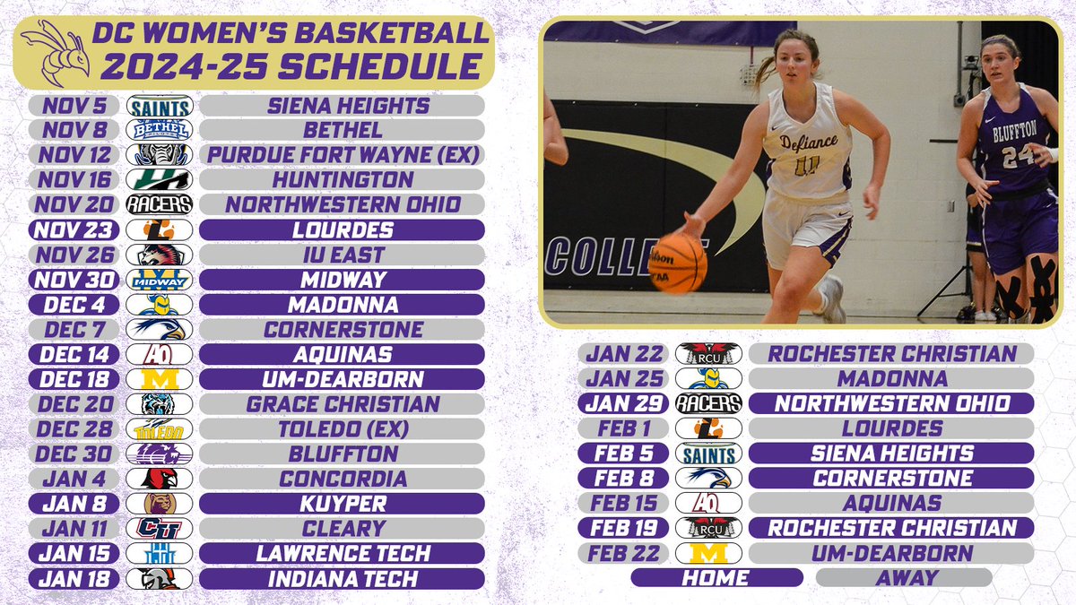 Defiance College Athletics (@dc_athletics) on Twitter photo π¨ Here's our first winter sports schedule drop with a look at the 2024-25 <a href="/DefiCollegeWBB/">Defiance College Women's Basketball</a> slate!
Full story π°: defianceathletics.com/sports/wbkb/20β¦ π¨ Here's our first winter sports schedule drop with a look at the 2024-25 <a href="/DefiCollegeWBB/">Defiance College Women's Basketball</a> slate!
Full story π°: defianceathletics.com/sports/wbkb/20β¦