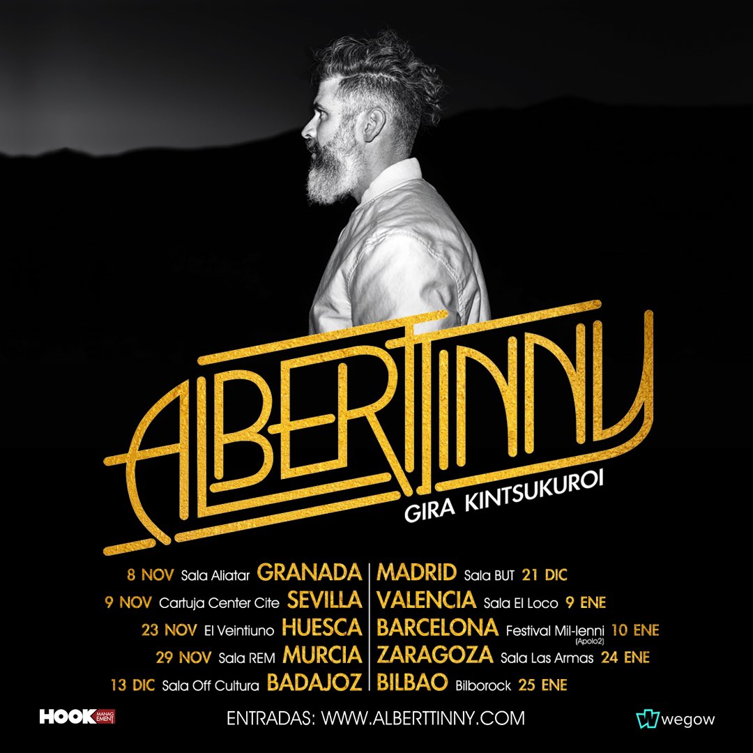 alberttinny's tweet image. Así queda la gira Kintsukuroi!
Acabamos de añadir Valencia y Barcelona.
Entradas en: alberttinny.com