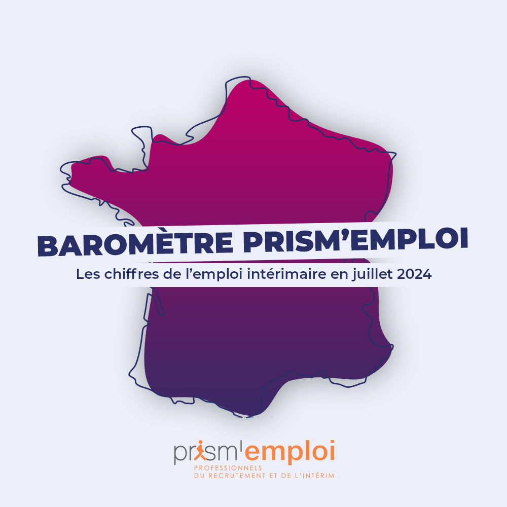 📢 [#Baromètre] Le baromètre de juillet 2024 est sorti !
➡️ On observe une baisse de 8,4% des effectifs intérimaires par rapport à juillet 2023, soit  783 00 équivalents temps plein.
Retrouvez les chiffres du mois 👇

prismemploi.eu/barometres-nat…