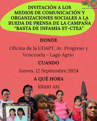udapt_oficial's tweet photo. Personas con cáncer de Sucumbíos,m con el apoyo de la #UDAPT emprenden la campaña #BastaDeInfamiaSTCTEA que denuncia las violaciones a la ley y al estado de derecho por parte del gobierno de @DanielNoboaOk que no cumple con las medidas de reparación establecidas en 4 sentencias https://t.co/L7I9Z3acFI