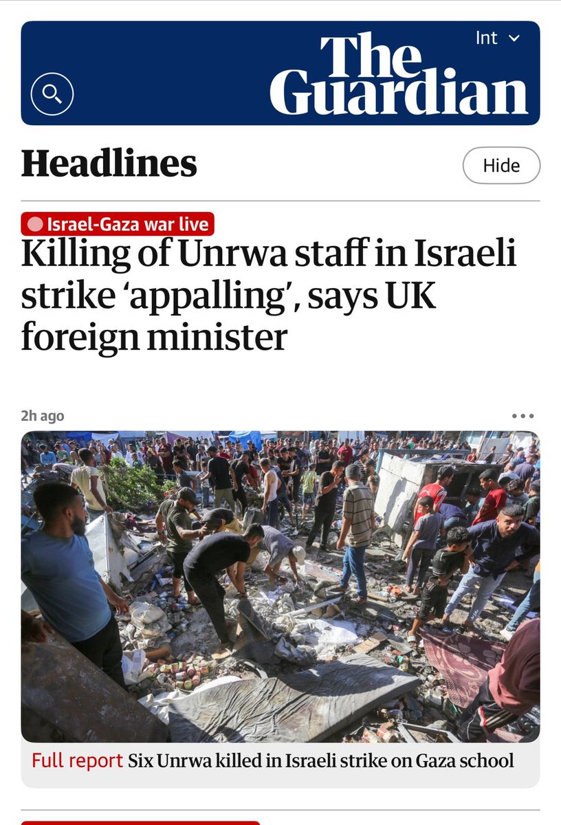 Half of them are already confirmed to be Hamas military operatives. Why is killing them appalling? What’s appalling is that UNRWA continues to employ Hamas terrorists with UK taxpayer money.