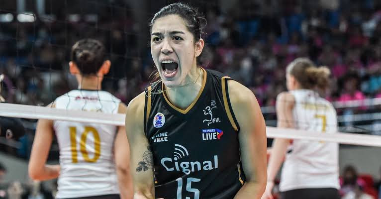 tj_canino's tweet photo. TANGINA 42 BIG F*CKING POINTS FOR AMIGA TODAY! MY FOREVER FAVORITE IMPORT! 😭😭😭👸

• 37 ATTACKS, 3 ACES, 2 BLOCKS
• 17/35 EXC. RECEPTIONS
• 11/30 EXC. DIGS

#PVL2024 🇵🇭 https://t.co/KKVqCuba8Q