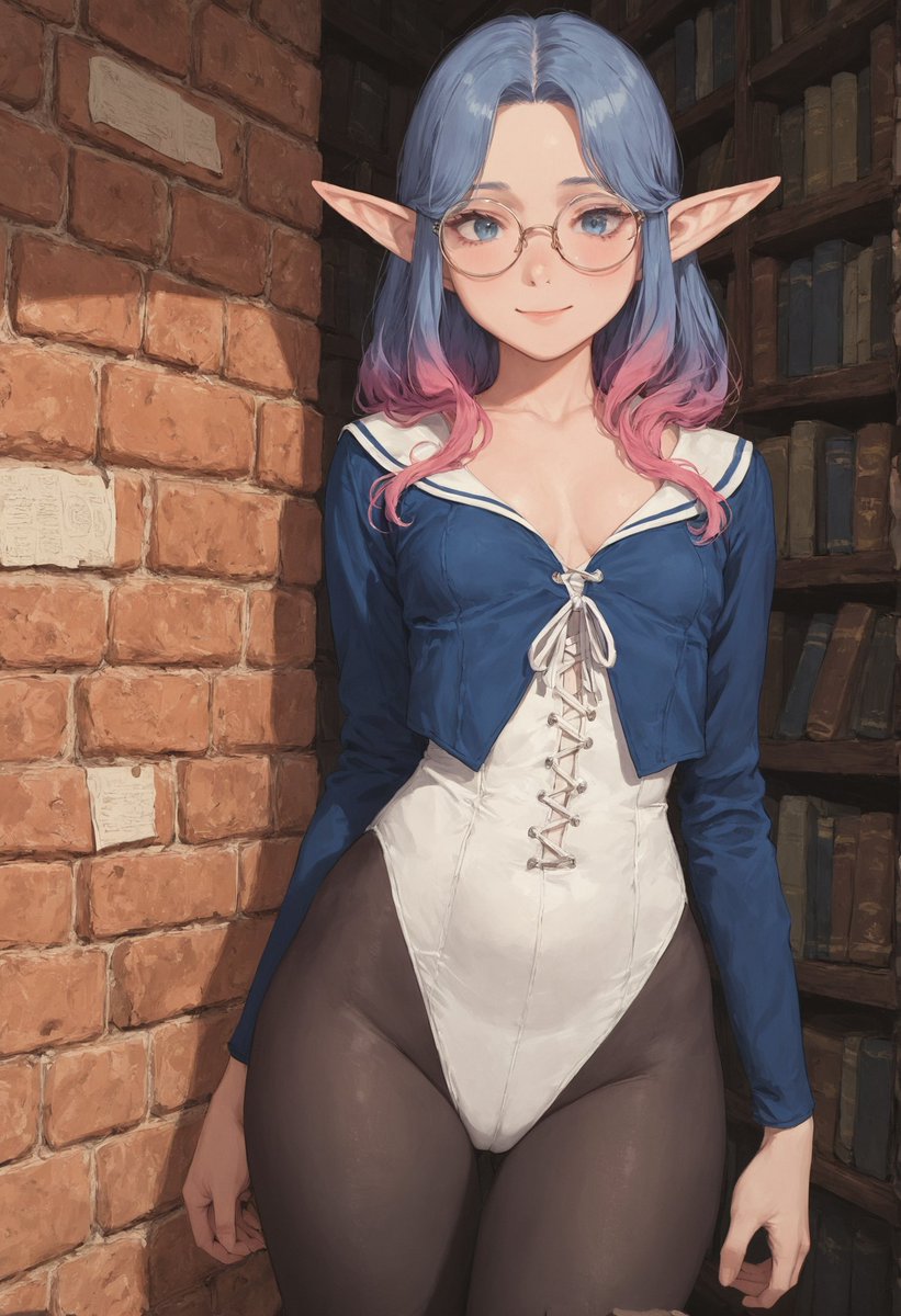 NorkDiffusion's tweet image. #AIart #aiwaifus #AIArtCommuity #stablediffusion #elves 
"Hi Professor! So I saw you talking to Yumi, she's a little shy but she is quite powerful manipulates plants! I'm Louisa I don't go by the whole second name thing, I major in telepathy, (you are cute), haha your face!"