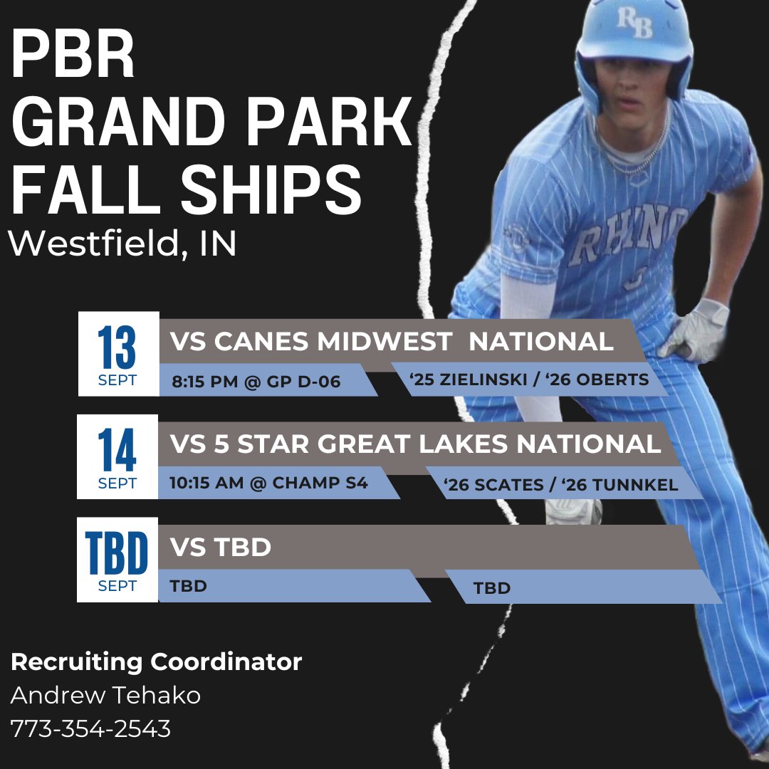 🚨🚨SCHEDULE &amp; ROTATION 🚨🚨

                      ‘25/‘26 Godfrey
PBR Grand Park Fall Championships
            
                📍Westfield, IN📍