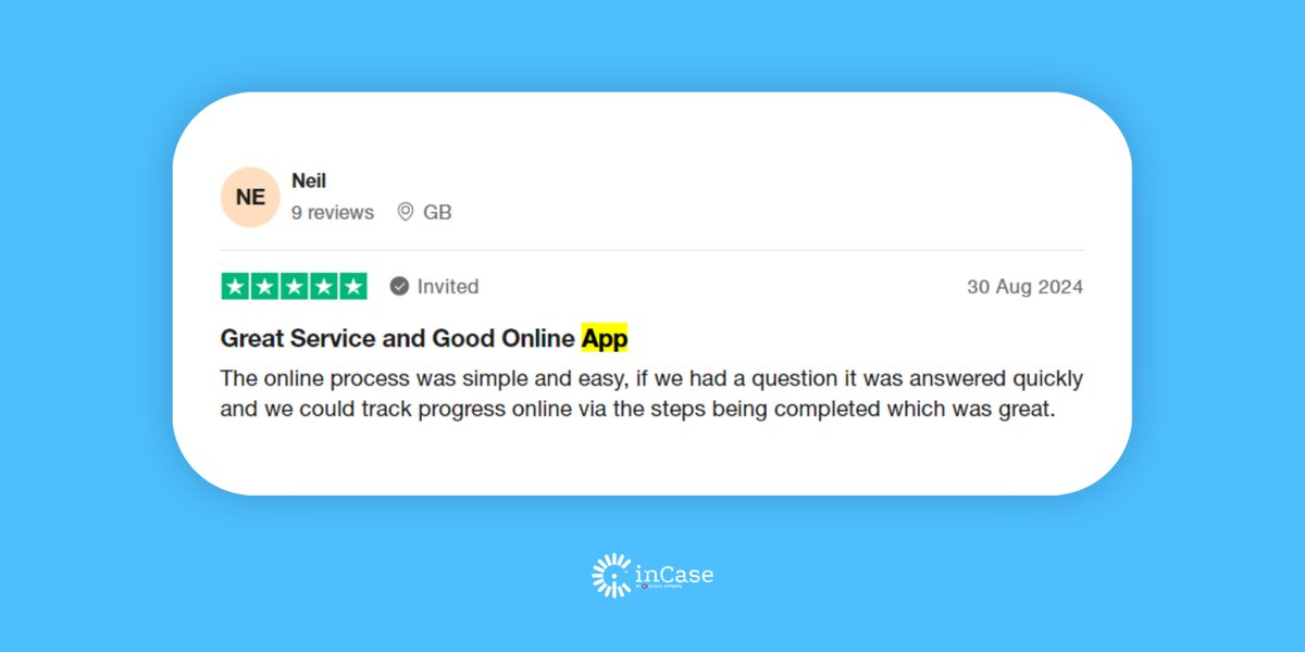 ⭐ Simple, swift, and supportive! This #testimonial shows how easy it is to stay on top of your legal journey with #inCase. From quick answers to real-time progress tracking, you can cover your clients every step of the way! 🚀 

#CustomerService #LegalTech #ClientSatisfaction