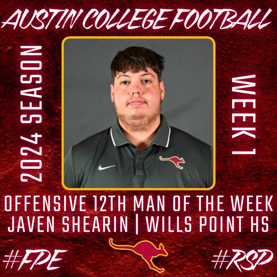 Presenting our Offensive 12th Man of the week, Javen Shearin! Javen exemplified what it means to be a Roo as we prepared for Kalamazoo last week!

#FPE #RSP #RooNation