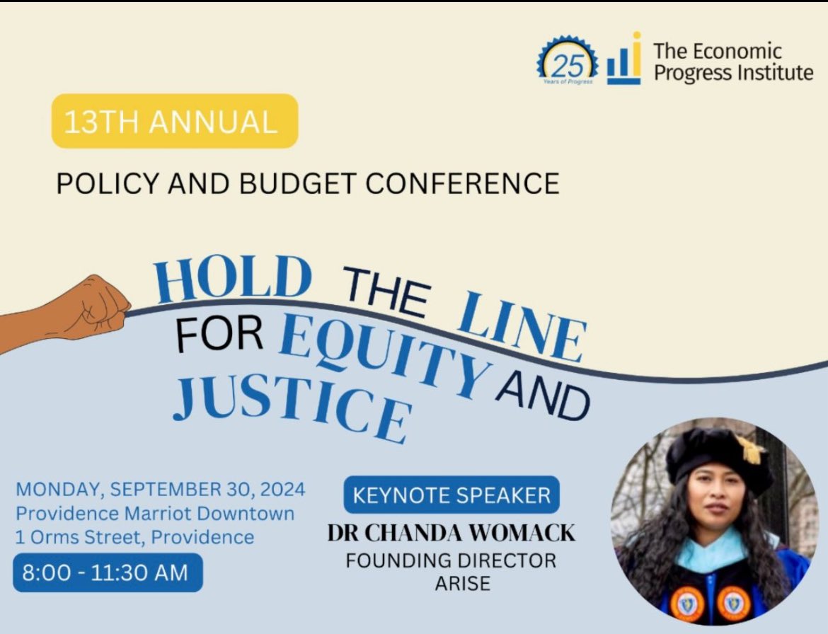 EconomicProgressRI (@econprogressri) on Twitter photo REGISTER for our 13th Annual Policy and Budget Conference, featuring Keynote Speaker, Chanda Womack, and honoring our Standard for Progress Awardees <a href="/Ariseducation/">ARISE</a> <a href="/RIKidsCount/">RI KIDS COUNT</a> <a href="/liveunitedri/">United Way of Rhode Island</a>, RIBLA Caucus <a href="/RIHouseofReps/">Rhode Island House of Representatives</a> <a href="/RISenate/">Rhode Island Senate</a>
economicprogressri.org/about/13-annua… REGISTER for our 13th Annual Policy and Budget Conference, featuring Keynote Speaker, Chanda Womack, and honoring our Standard for Progress Awardees <a href="/Ariseducation/">ARISE</a> <a href="/RIKidsCount/">RI KIDS COUNT</a> <a href="/liveunitedri/">United Way of Rhode Island</a>, RIBLA Caucus <a href="/RIHouseofReps/">Rhode Island House of Representatives</a> <a href="/RISenate/">Rhode Island Senate</a>
economicprogressri.org/about/13-annua…