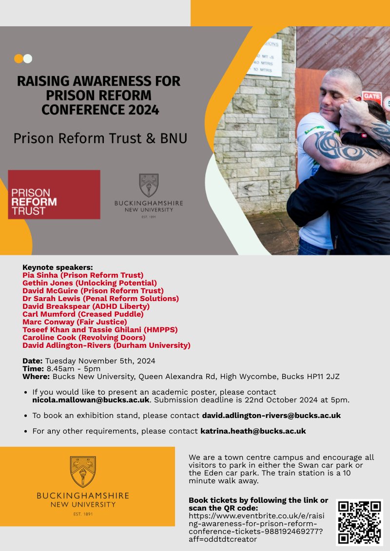katrina heath (@treenhe) on Twitter photo Exciting times @_BNUni We are hosting a conference with <a href="/PRTuk/">Prison Reform Trust</a> in November. Fantastic guest speakers, posters, exhibition stands and networking. Join us! eventbrite.co.uk/e/raising-awar… Exciting times @_BNUni We are hosting a conference with <a href="/PRTuk/">Prison Reform Trust</a> in November. Fantastic guest speakers, posters, exhibition stands and networking. Join us! eventbrite.co.uk/e/raising-awar…
