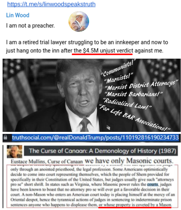 okboy1963's tweet photo. @MeghanWalsh_ Not a single lawyer who loves the constitution
and is NOT a B.A.R. member? According to Eustace Mullins more than 90% of them are MASONS.
#Vigano #BishopWilliamson #LinWood #WarNuse
cc: @realDonaldTrump https://t.co/ULNWf2wClx