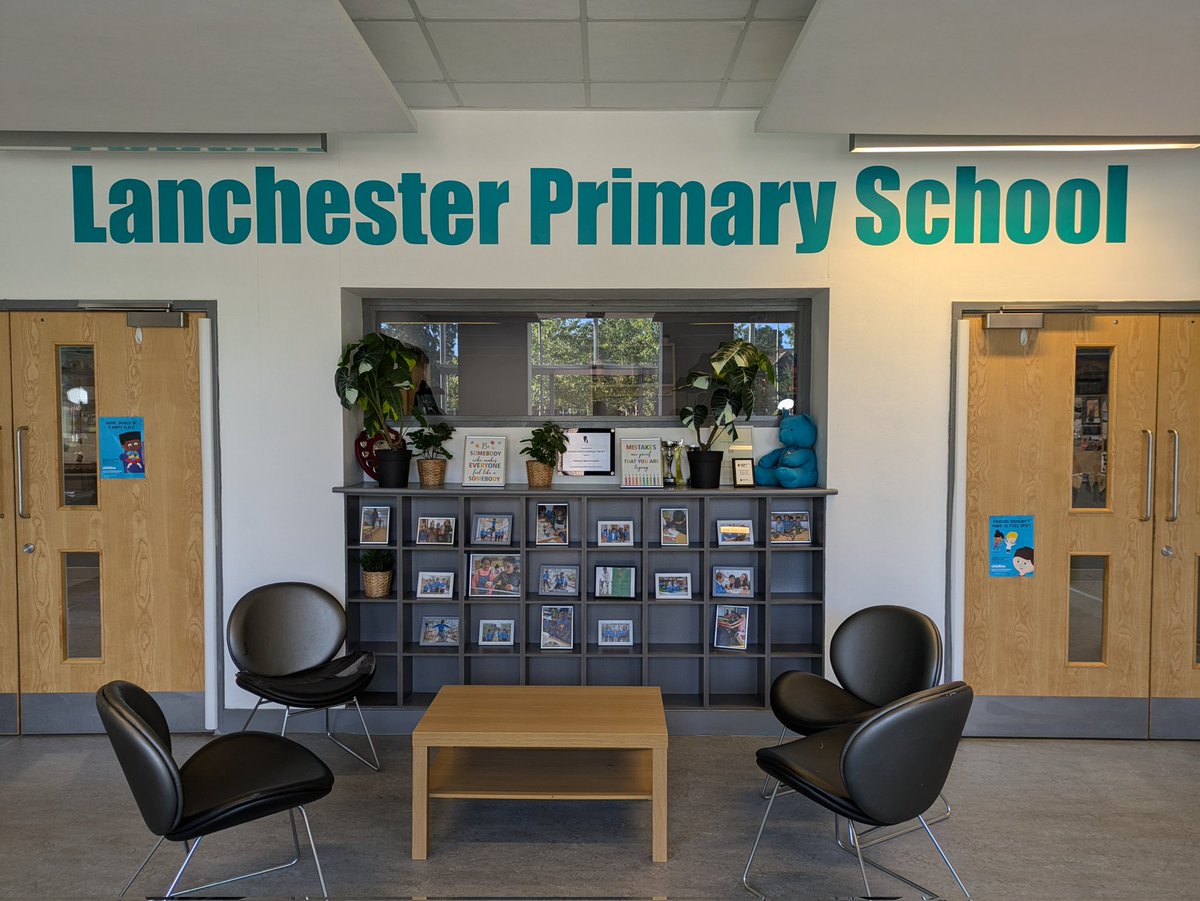 AaronWanford's tweet photo. A wonderful morning visit to Lanchester Primary today, in this beautiful building! Great to work with the new Headteacher, Matt, and scope out support for the year ahead! @DanesEdTrust #makingthedifferencetogether https://t.co/t8Rx3oNGLL