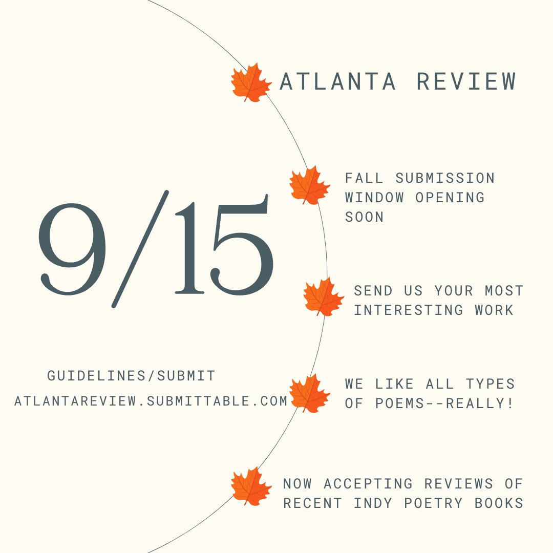 Fall submissions open in 3 days!