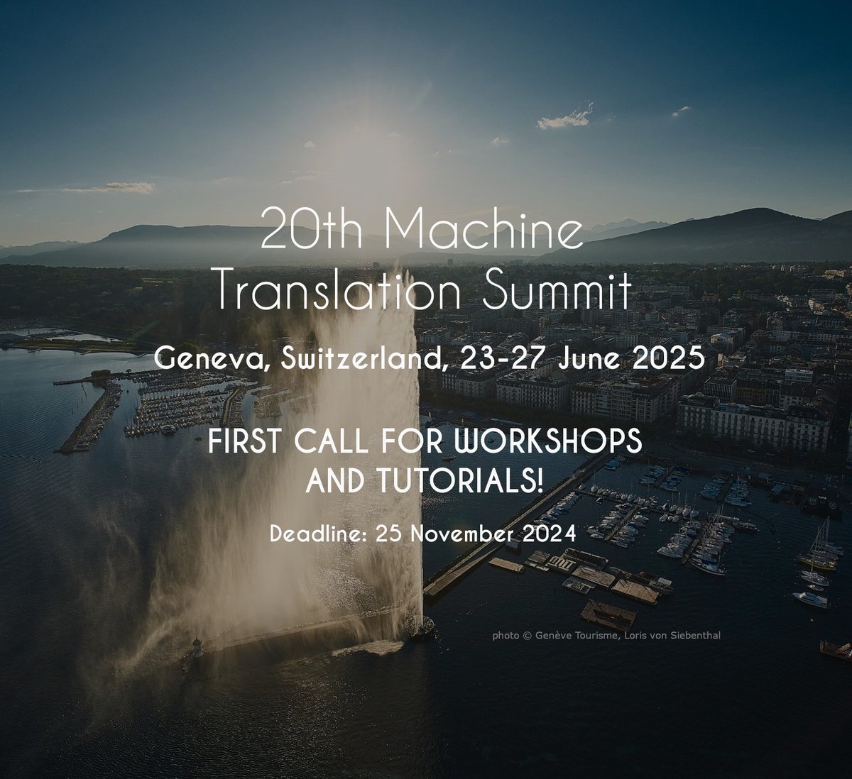 📢 𝗠𝗧 𝗦𝘂𝗺𝗺𝗶𝘁 𝟮𝟬𝟮𝟱: Calls for Papers, Workshops and Tutorials 𝗮𝗿𝗲 𝗢𝘂𝘁! 
You'll find all the details on our website mtsummit2025.unige.ch
Deadlines:
📆WS&amp;Tutorials = 25 Nov 2024
📆CfP = 27 Jan 2025
#machinetranslation #users #researchers #translators #AI #LLM